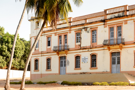 BOLAMA ISLAND, GUINEA BISSAU - MAY 6, 2017: Fishing ministery of Bolama, the former capital of Portuguese Guineaのeditorial素材