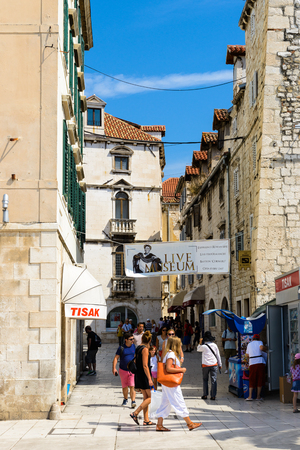 SPLIT, CROATIA - AUG 22, 2014: Historical Complex in Split, Croatia. UNESCO World Heritageのeditorial素材