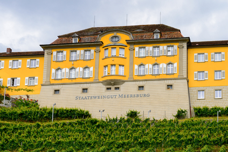 MEERSBURG, GERMANY - AUG 6, 2017: Architecture of Meersburg, a town of Baden-Wurttemberg in Germany at Lake Constance.のeditorial素材