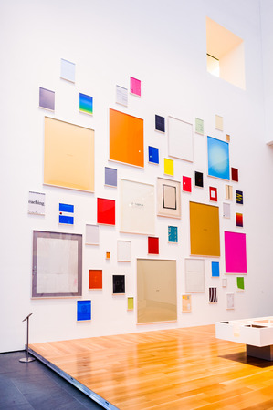 NEW YORK, USA - OCT 8, 2015: Interior of the Museum of Modern Art (MoMA), an art museum, Midtown...