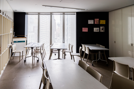 NEW YORK, USA - OCT 8, 2015: Working area of the Museum of Arts and Design (MAD), Manhattan, New York. It was established in 1956のeditorial素材