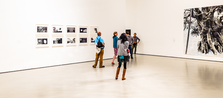 NEW YORK, USA - OCT 8, 2015: Interior of the Museum of Modern Art (MoMA), an art museum, Midtown Manhattan, New York. It was established on November 7, 1929のeditorial素材