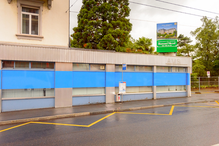 LAUSANNE, SWITZERLAND - AUGUST 8, 2017: Architecture of Montreux , a town in the canton of Vaud, Switzerland.のeditorial素材