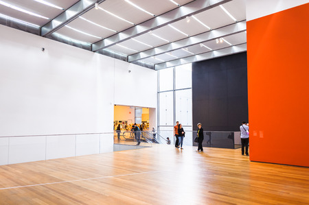 NEW YORK, USA - OCT 8, 2015: Interior of the Museum of Modern Art (MoMA), an art museum, Midtown Manhattan, New York. It was established on November 7, 1929のeditorial素材