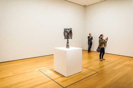 NEW YORK, USA - OCT 8, 2015: Museum of Modern Art (MoMA), an art museum, Midtown Manhattan, New York. It was established on November 7, 1929のeditorial素材