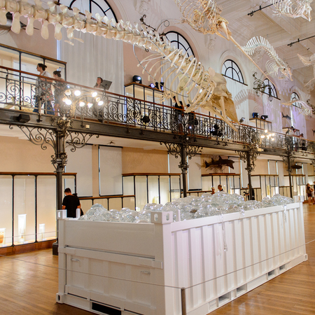 MONACO-VILLE, MONACO - AUG 13, 2017: Interior of the Oceanographic Museum dedecated to the marine...