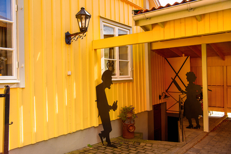 SIGTUNA, SWEDEN - SEP 17, 2016: Architecture of Sigtuna, the oldest town in Sweden, having been founded in 980.のeditorial素材