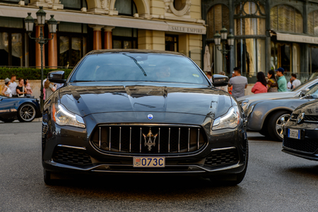 MONTE CARLO,  MONACO - AUG 13, 2017: Luxury car in Monte Carlo, a place with lots of new high class automobilesのeditorial素材