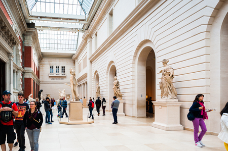 NEW YORK, USA - SEP 25, 2015: Part of the Metropolitan Museum of Art (the Met), the largest art museum in the United States of Americaのeditorial素材