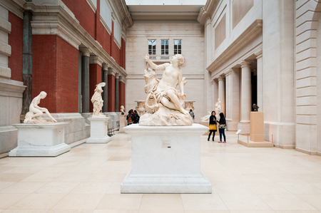 NEW YORK, USA - SEP 25, 2015: Part of the Metropolitan Museum of Art (the Met), the largest art museum in the United States of Americaのeditorial素材