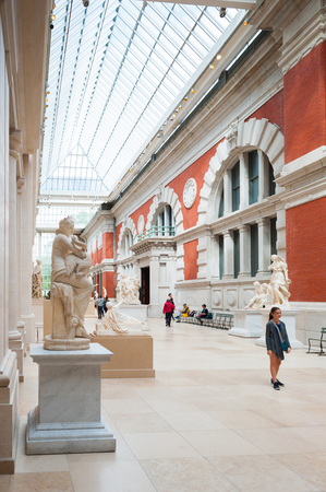 NEW YORK, USA - SEP 25, 2015: Part of the Metropolitan Museum of Art (the Met), the largest art museum in the United States of Americaのeditorial素材
