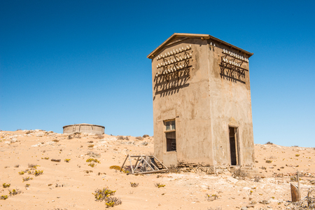 Abandoned house of   Kolmanskop. It was settled by German in 1908 with a purpose of diamond searchingの写真素材