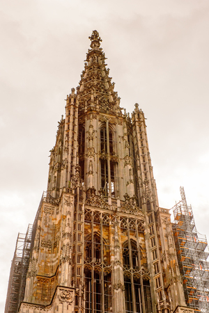Ulm Minster, a Lutheran church,  Baden-Wurttemberg, Germanyの写真素材