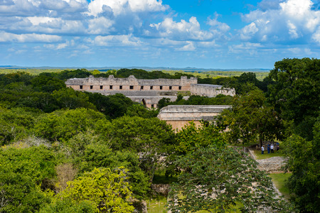 Uxmal, an ancient Maya city of the classical period. One of the most important archaeological sites of Maya culture.の写真素材