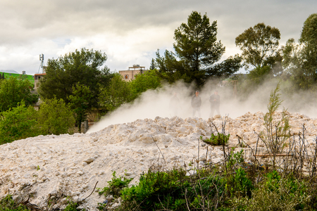 Nature and the hot springs in Guelma, Algeria.の写真素材