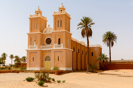 Church, El Golea oasis, Ghardaia Province, Algeria.の写真素材