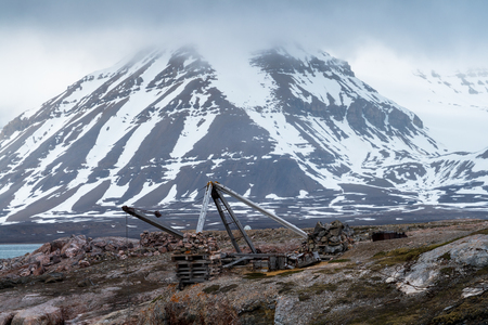 Nature of New London mining settlement, Svalbard archipelagoの写真素材