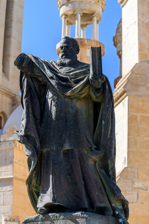Sculpture near the Notre Dame d'Afrique (Our Lady of Africa), a Roman Catholic basilica in Algiers, Algeria,の写真素材