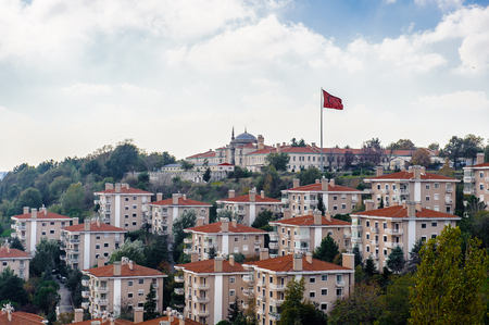 Buildings of the European side of Istanbul, Turkeyの写真素材