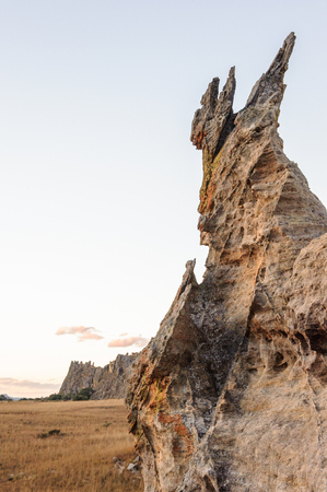 Madagascar rock in front of the sky in Madagascarの写真素材