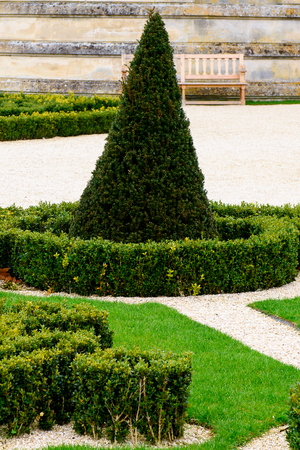 Garden of the Castle of Chantilly, Franceの写真素材