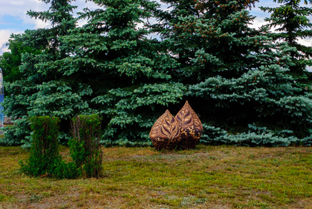 Nature of Chernobyl, a town in Ukraine, famous by the nuclear reactor explosion disaster on April 26, 1986の写真素材