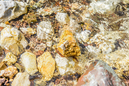 Stones in the mountain riverの写真素材