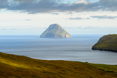 Nature of Suduroy, the southernmost of the Faroe Islands, autonomous region of the Kingdom of Denmarkの写真素材