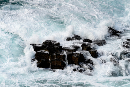 Rocks of Suduroy, the southernmost of the Faroe Islands, autonomous region of the Kingdom of Denmarkの写真素材
