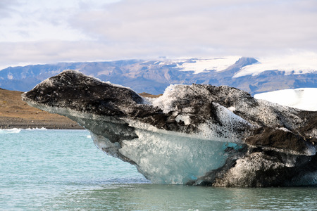 Icebergs of Jokulsarlon, a large glacial lake in southeast Iceland, Vatnajokull National Park