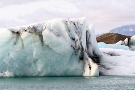 Beautiful view of Jokulsarlon, a large glacial lake in southeast Iceland, Vatnajokull National Park