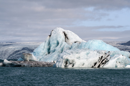 Icebergs of Jokulsarlon, a large glacial lake in southeast Iceland, Vatnajokull National Park