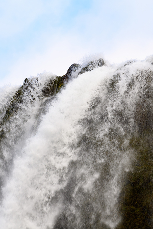 Seljalandsfoss, a waterfall in South Region of Icelandの写真素材