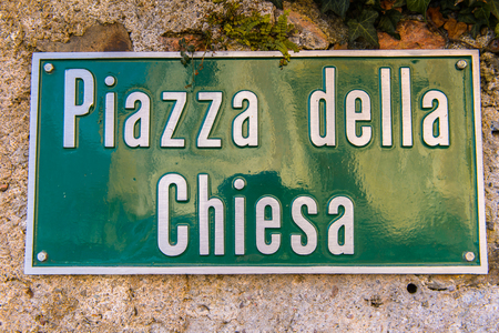 Piazza della Chiesa in Carona, a former municipality in the district of Lugano in the canton of Ticino in Switzerlandの写真素材