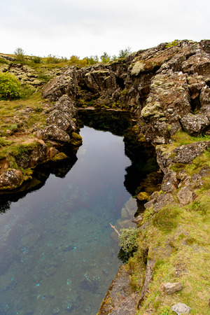 Thingvellir, a national park founded in 1930.の写真素材
