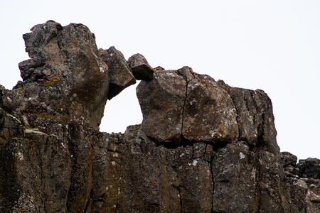 Thingvellir, a national park founded in 1930.の写真素材