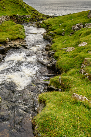 Nature of Mykines, the westernmost island the Faroe Archipelagoの写真素材