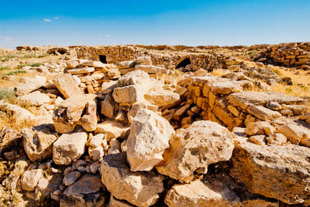 Roman ruins in Umm ar-Rasas,an archeological site in Jordan. UNESCO World heritage