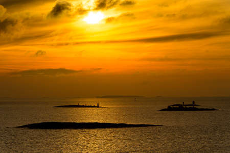 Sunrise over the Baltic seaの写真素材