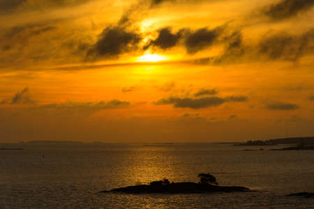 Sunrise over the Baltic seaの写真素材