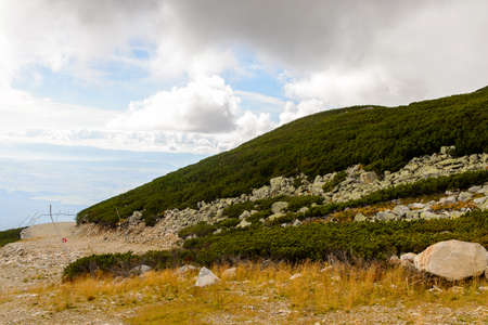 High Tatra Mountains (Vysoke Tatry) a mountain range along the border of Slovakia and Polandの写真素材