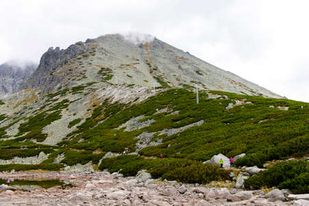 Nature of the High Tatra Mountains (Vysoke Tatry) a mountain range along the border of Slovakia and Polandの写真素材