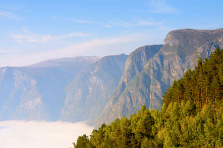 Nature of Aurlandsfjellet, a mountainous area and plateau, Sogn og Fjordane county, Norway.の写真素材