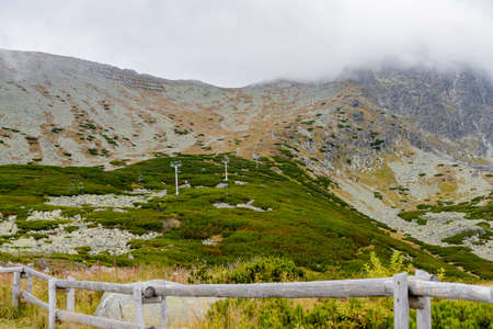 High Tatra Mountains (Vysoke Tatry) a mountain range along the border of Slovakia and Polandの写真素材