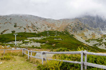 High Tatra Mountains (Vysoke Tatry) a mountain range along the border of Slovakia and Polandの写真素材