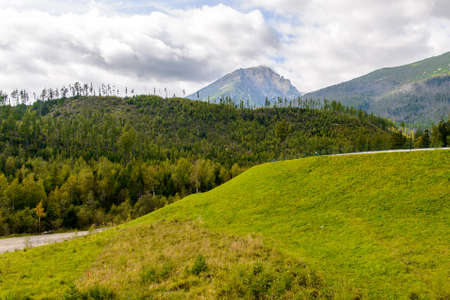Beautiful nature of the High Tatra Mountains (Vysoke Tatry) a mountain range along the border of Slovakia and Polandの写真素材