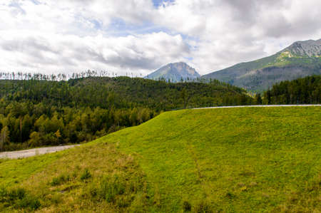 Beautiful nature of the High Tatra Mountains (Vysoke Tatry) a mountain range along the border of Slovakia and Polandの写真素材