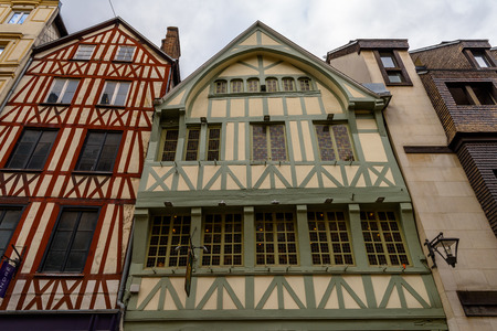 House in Rouen, a city on the River Seine, Normandy, Franceのeditorial素材