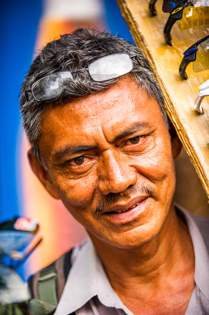 MANAGUA, NICARAGUA - JAN 6, 2012: Unidentified Nicaraguan man portrait. 69% of Nicaranguan people belong to the Mestizo ethnic groupのeditorial素材