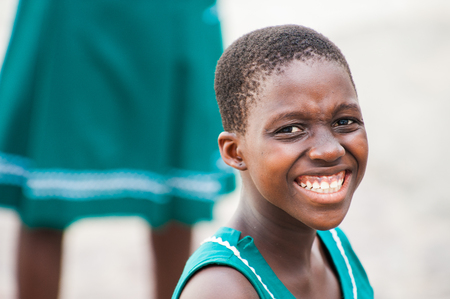 GHANA, ACCRA - MARCH 2, 2012: Student from a Ghanaian school visiting the Elmina Castle in Accra, Ghana, on March 2nd, 2012. Elmina Castle is a UNESCO World Heritage siteのeditorial素材